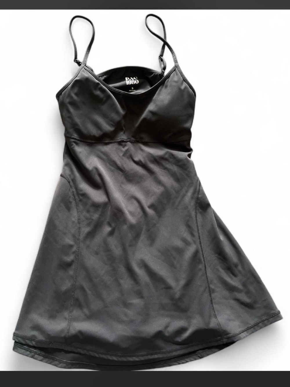 Pacsun Black Athletic Dress with Built-In Bra and shorts- open back